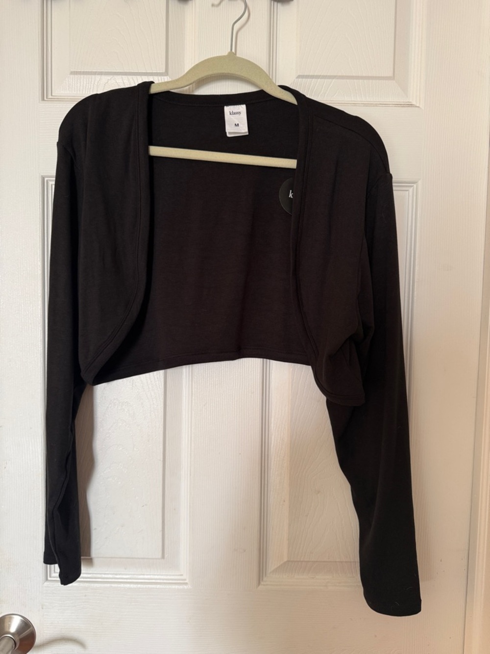 Klassy Network Black Cropped Shrug/Bolero NWT